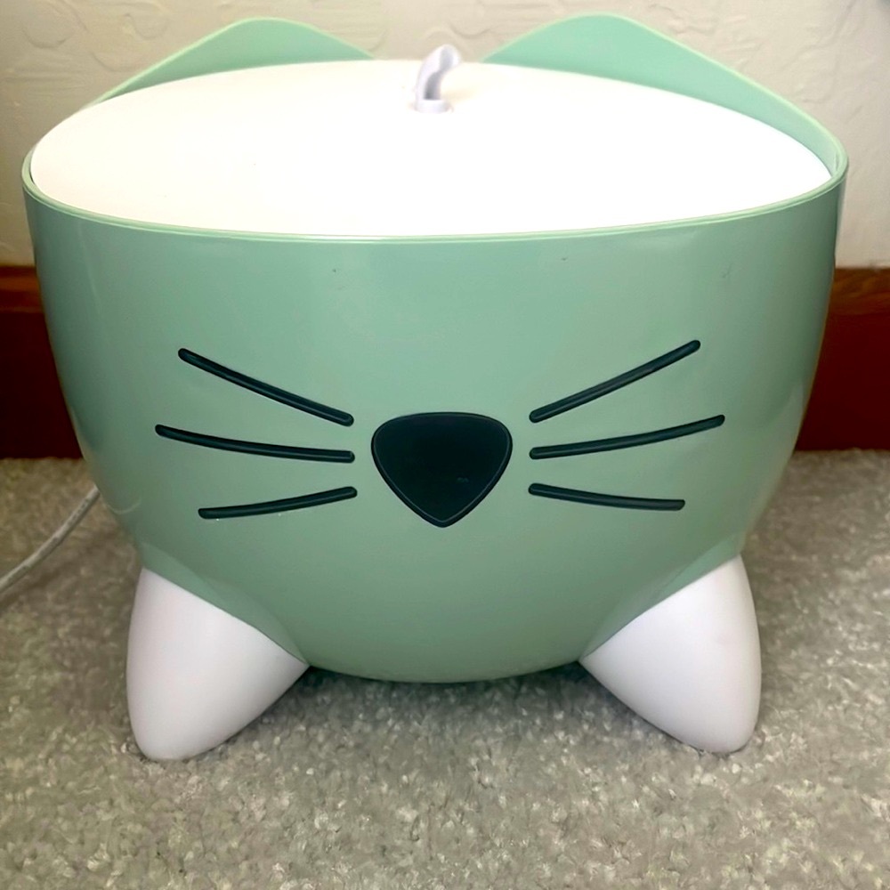 Electric continuous pet water (with fountain attachment) bowl.  Lights up